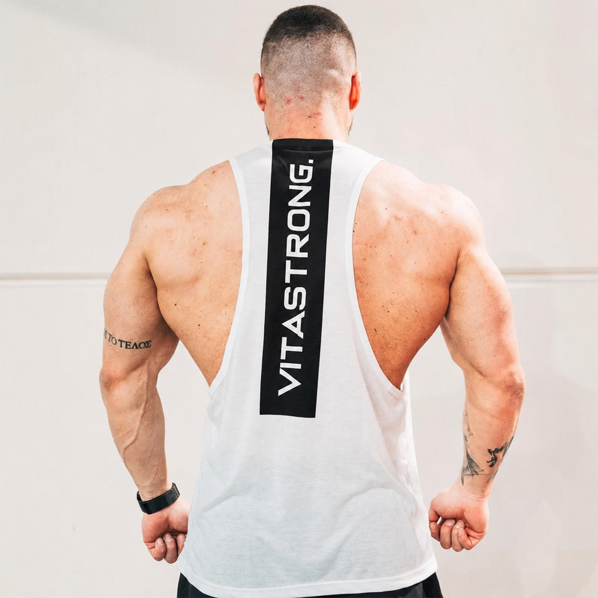 BLACK LINE WHITE TANK TOP