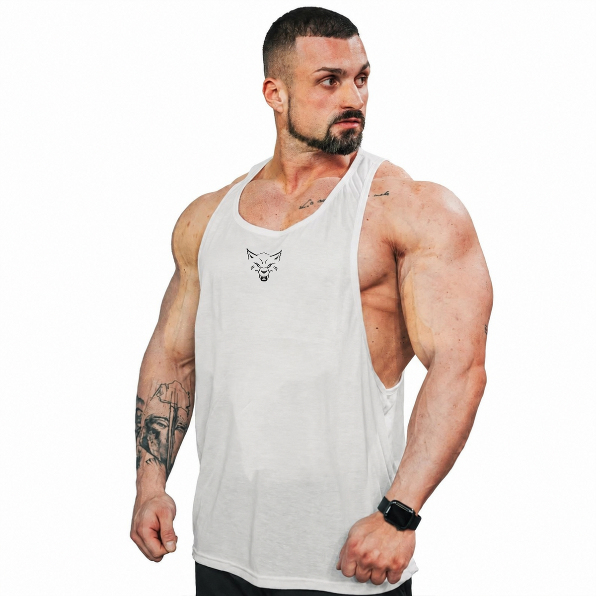 BLACK LINE WHITE TANK TOP