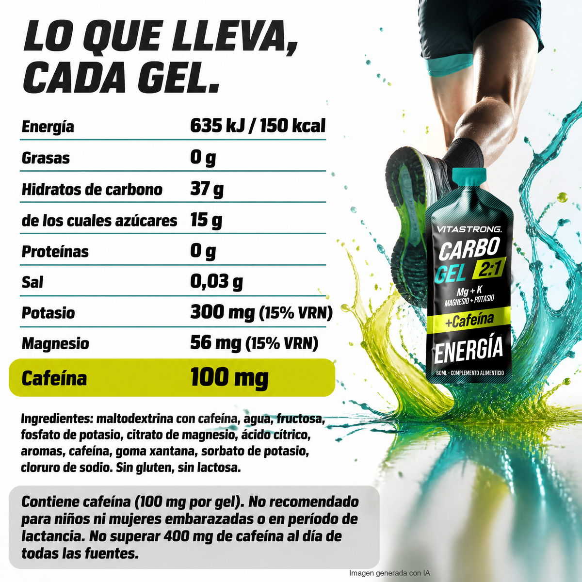CARBO GEL 2:1 + CAFEÍNA