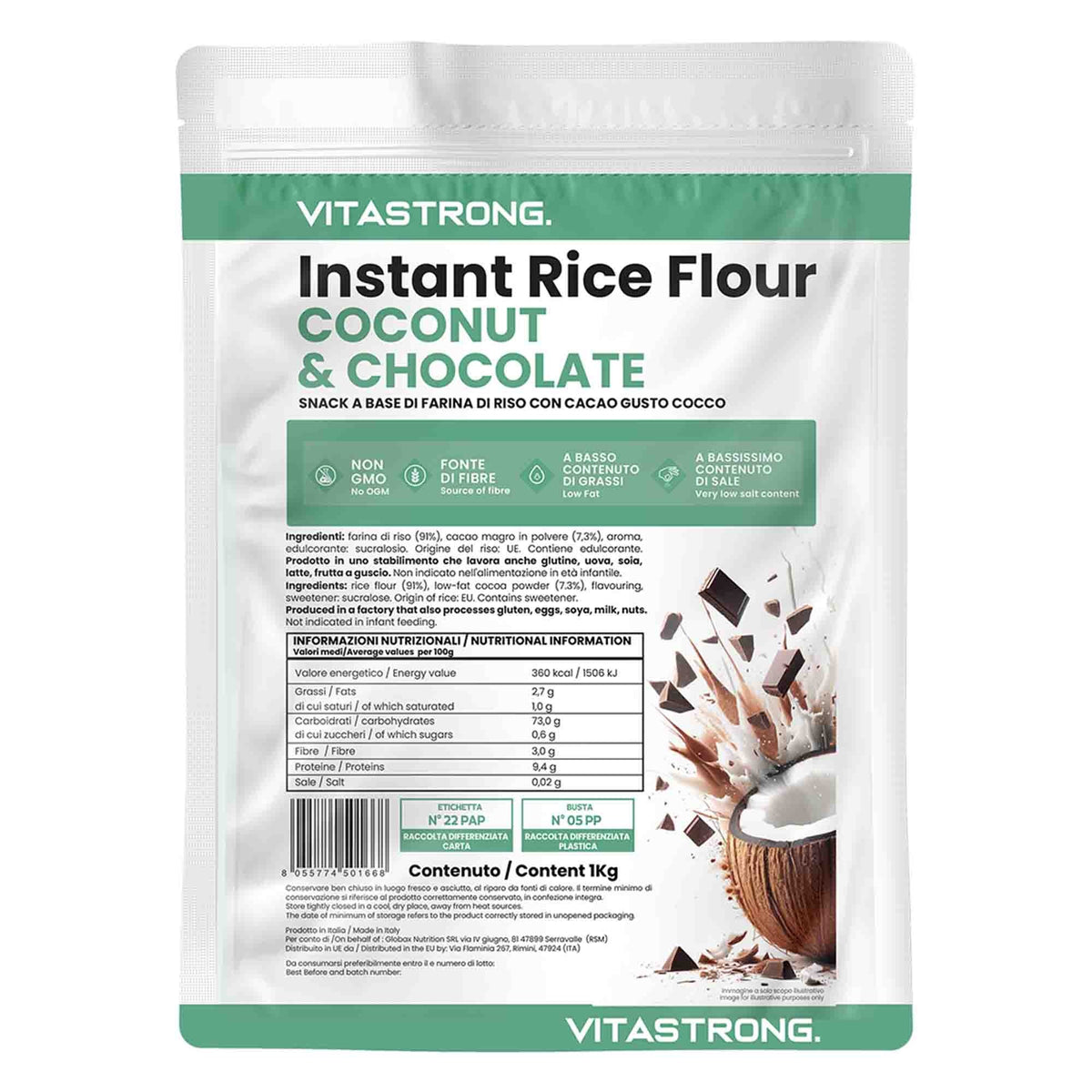 HARINA DE ARROZ DE COCO Y CHOCOLATE